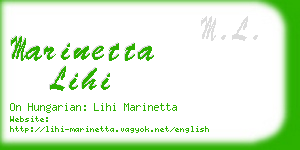 marinetta lihi business card